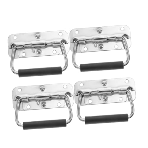 Unomor 4Pcs Folding Case Handle Replacement Space Saving Design for Tool Boxes Industrial Equipment and DIY Projects Convenient Carrying Handle