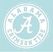 Alabama Crimson Tide Large 12" White Circle Die Cut Licensed Decal