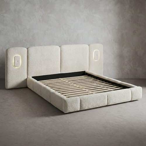 Furniture of America Korin Modern Queen Upholstered Platform Bed with