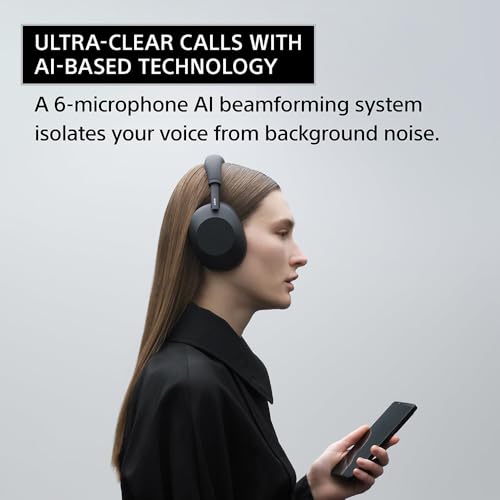 Image of Sony WH-1000XM6 The Best Noise Canceling Wireless Headphones, HD NC Processor QN3, 12 Microphones, Adaptive NC Optimizer, Mastered by Engineers, Studio-Quality, 30-Hour Battery with Deco Guide Bundle