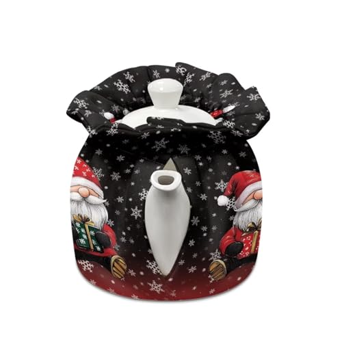 Image of Christmas Tea Cozy for Teapot Dwarf Insulated Large Teapot Cover to Keep Warm Tea Kettle Cover Machine Washable for Home Kitchen Tea Party Table Decor