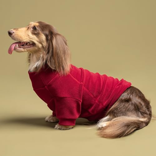 Image of Fitwarm 3 Pack Classic Fleece Dog Sweater, Christmas Dog Winter Clothes for Small Dogs Boy Girl, Holiday Pet Apparel, Burgundy Red, Green, Navy Blue, XXL