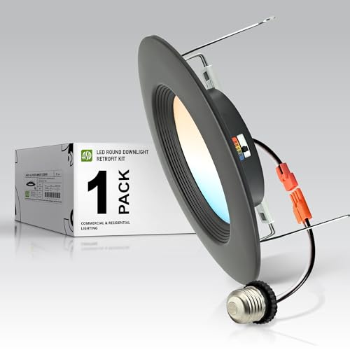 ASD Bronze Retrofit LED Recessed Lighting 6 Inch - 12W 2700K-5000K 1078LM Can Lights for Ceiling 6 Inch, Dimmable Bronze Recessed Lights, Baffle Trim Wet Rated Wafer Lights, ETL, Energy Star