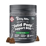 Zesty Paws Solid Poop Support Bites - Dog Stool Hardener - Pumpkin for Dogs with Prebiotics & Probiotics - Veterinarian Formulated Soft Chews - for Diarrhea Relief - 90 Ct