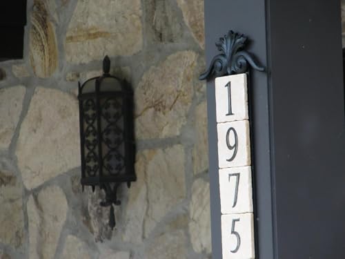 NACH Marble Tile House Numbers for Outside, House Number Sign, House Address Plaque for Outside, Marble Tile Address Numbers for Address Sign and House Number Plaque for Outside, #6/9, 4" x 4" AZ-CLASSIC-6OR9