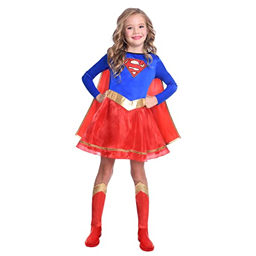 Disfraz clásico de Supergirl Warner Bros de Supergirl para niños de 4 a 6 años de edad de Amscan, de 4 a 6 años (110)