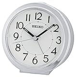 Seiko Sussex Bedroom Alarm Clock, Silver