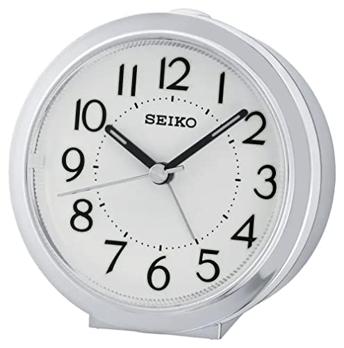 Seiko Sussex Bedroom Alarm Clock, Silver