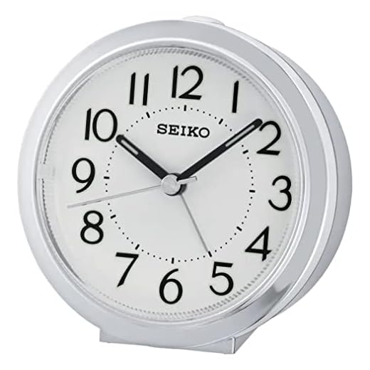 Seiko Sussex Bedroom Alarm Clock, Silver