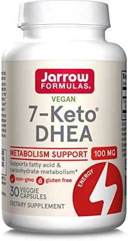 Jarrow Formulas 7-Keto DHEA 100 mg - Naturally-Occurring Metabolite - Dietary Supplement Supports Overall Health, Helps Promote Healthy Aging - 30 Veggie Capsules (Packaging May Vary)
