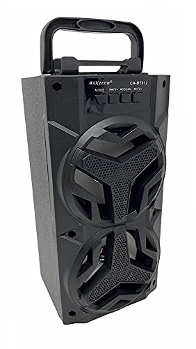 vet italy Vetrineinrete® Cassa speaker bluetooth ricaricabile 10 watt radio fm con luci ingresso aux porta usb slot scheda sd portatile BT012 G62