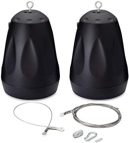 Pure Resonance Audio PD6 6.5" Weather-Resistant Pendant Speakers (2 Speakers, Black)