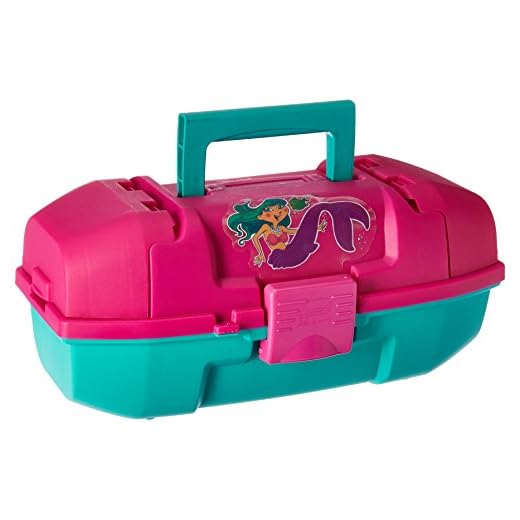 Frabill Plano Youth Mermaid Tackle Box, Magenta/Teal, Premium Tackle Storage, One Size (500102)