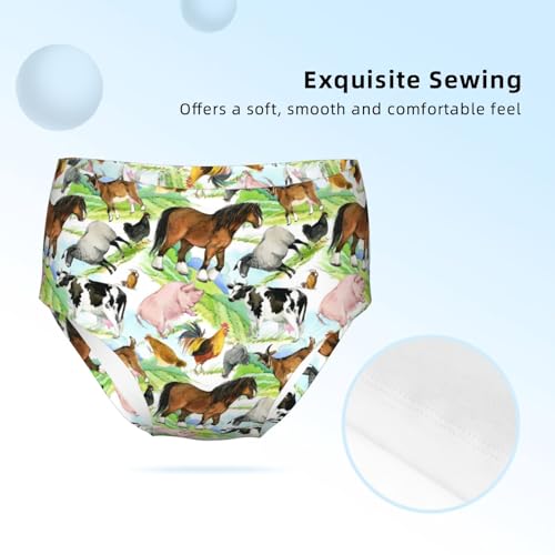Cartoon Farms Animal Girls' Underwear Soft Cotton Little Girls Panties Comfort Briefs3
