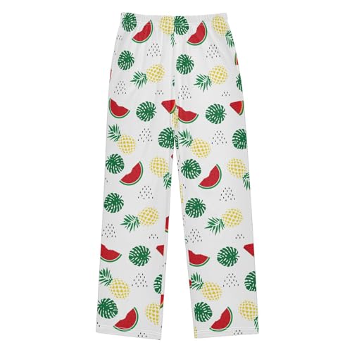 ZZKKO Watermelon Pineapple Tropical Fruits Boys Pants for Kids Jogger Pants with Pockets S-XL