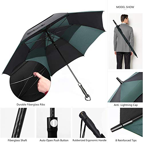 image for Heasy Golf Umbrella 54 Inch Large Windproof Waterproof Oversize Double