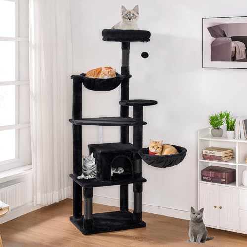 Árbol para gato grande con rascador y múltiples niveles miniatura 1