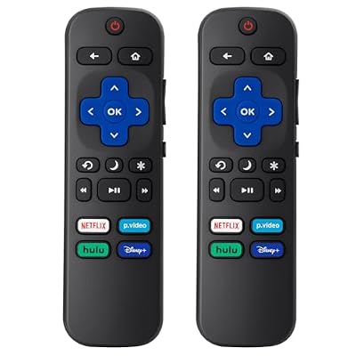 (Pack of 2) Replacement Remote Control Compatible for Roku TV,for TCL Roku/for Hisense Roku/for Onn Roku(Not for Roku Stick,Box and Players)