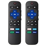 (Pack of 2) Replacement Remote Control Compatible for Roku TV,for TCL Roku/for Hisense Roku/for Onn Roku(Not for Roku Stick,Box and Players)