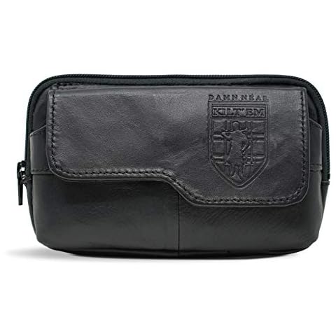 Damn Near Kilt 'Em Premium Utility Satchel Kilt Accessory Black Leather Cover