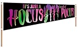 Picture of Large It's Just a Bunch of Hocus Pocus Banner - Halloween Party Supplies Decoration Indoor/Outdoor Backdrop 9.8 x 1.6 ft