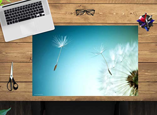 Schreibtischunterlage Kinder und Erwachsene - “Pusteblume“ - aus erstklassigem Vinyl (Kunststoff) - 60 x 40 cm - Rutschfeste Schreibunterlage mit bestem Schutz - Made in Germany Cover