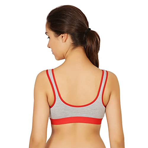 Image of STXXOR G-2.2 Maroon /Blue Sprts Full Coverage Non Padded Wire Free Bra Yoga Gym Stretch Workout Seamless Cotton Bra for Women & Girls (Pack-2)