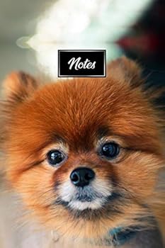 Pomeranian Dog Pup Puppy Doggie Notebook Bullet Journal Diary Composition Book Notepad - Dreamy Eyes: Cute Animal Pet Owner Composition Book with 100 Dotted Dot Grid Paper Pages in 6” x 9” Inch