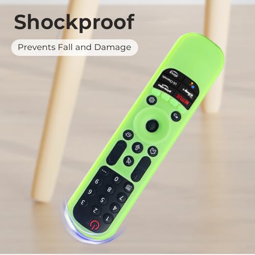 Image of TECHONTO Silicone LG Remote Control Cover- Protective Case with Non-Slip Grip, Shockproof & Dustproof Sleeve- Compatible with MR21GA(2021), MR22GA(2022), MR23GA(2023) [Remote NOT Included]- Neon
