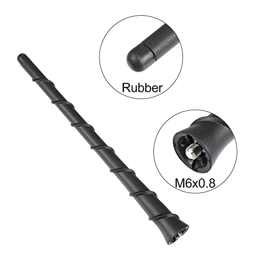 Antena de señal de radio de 8 pulgadas negra y resistente para Fiat 500 4