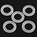 10-Pack White Silicone Gasket Sealing Rings, 37mm 24mm Inner Diameter, 3mm Thick, Flat O-Rings for Water Heaters, Household Appliances