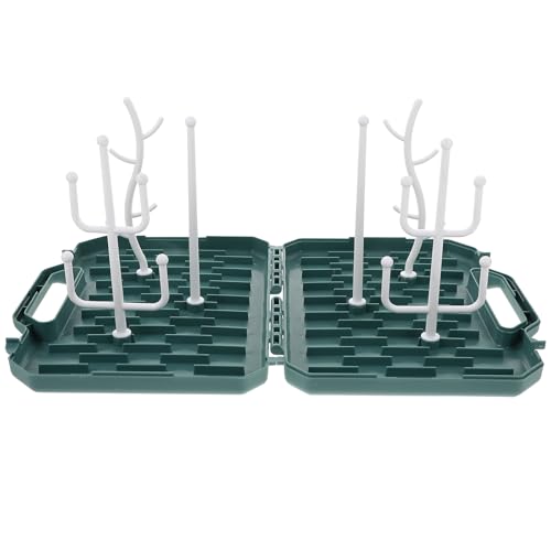 MOLUCKFU Soporte Plegable para Biberones de Gran Capacidad Escurreplatos Portátil y Duradero para Secar Botellas y Accesorios Bandeja Drenante Desmontable y Fácil Limpieza
