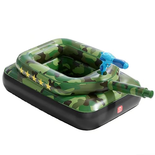 Flotteur de piscine pour enfants QPAU avec canon à eau bouée gonflable 3-6 ans