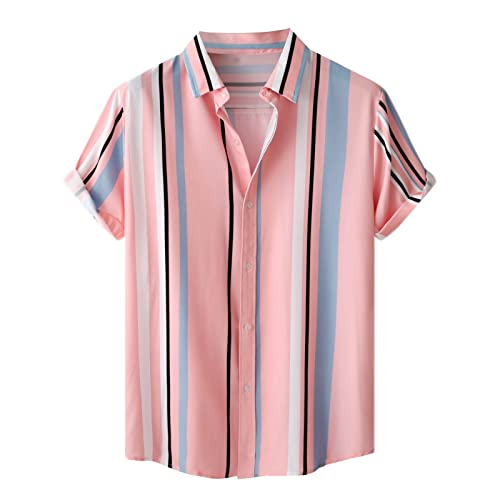 Hemd Herren Blau Herren T-Shirt Bügelleicht Slim-Fit Freizeithemd...