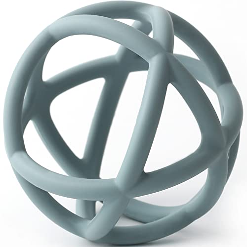 Greifball für Babys, Lebensmittelqualität Silikon Beißring Ball Flexibler Ball Baby Spielzeug, 100% BPA-frei (Ether)