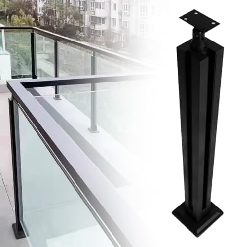 Heavy Duty Stainless Steel Stair Baluster Posts 24-48in, Adjustable Indoor/Outdoor Railing Columns for Stairs & Fences, Durable Stair Railing Post (B-Edge, 32in/80cm)