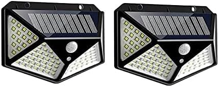 DAYBETTER 100 LED Bright Outdoor Security Lights with Motion Sensor Solar Powered Wireless Waterproof Night Spotlight for Outdoor/Garden Wall, Solar Lights for Home (Pack of 2) Tar-M1