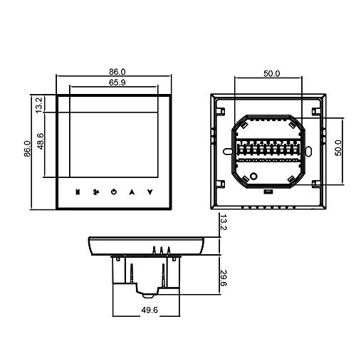 Termostato WiFi,Controlador de temperatura digital programável digital para termostato de voz de qua