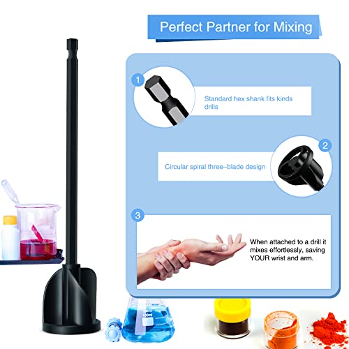 4 Pcs Resin Mixer Paddles, Epoxy Mixer Attachment For Drill, Reusable Paint Stirrer Drill Attachment For Epoxy Molds, Mixing Resin And Paint #TOP2