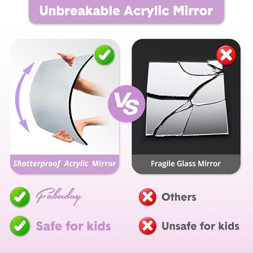 Fabuday Lighted Hanging Mirror for Dance Backstage - Rechargeable Folding LED Full Length Mirror with Lights for Dancers, Portable Foldable Travel Body Mirrors, Brightness Adjustable, Purple by Fabuday - Image 2