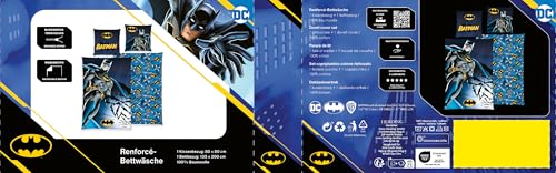 Cama Batman sin botones juego nórdico de algodón transpirable 135x200 5