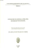 CIUDAD DE GUATEMALA 1920-1954: SOCIEDAD Y ECONOMIA, EXTRACTO DE LA TESIS DOCTORAL PRESENTADA PAR LA OBTENCION DEL GRADO DE DOCTOR - VELASQUEZ CARRERA EDUARDO ANTONIO
