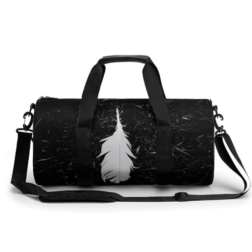 Sac de sport gym sac de voyage duffel bag Plume Blanche 45cm randonnée et camping