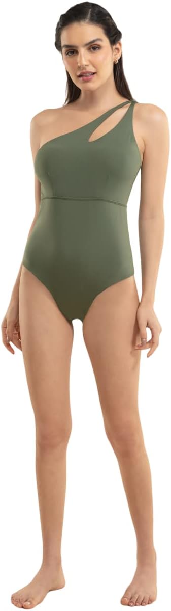 Trendy Interlaced Swimsuit Slip On Styled Back Medium Coverage Sleeveless - NYSW01