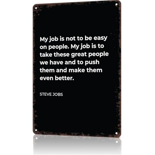 Vintage Metal Sign Plaque Steve Jobs Quote Poster Funny Tin Signs For Man Cave Basement Pub Farmhouse Diner Cafe Outdoor Wall Decor 8x12 Inch
