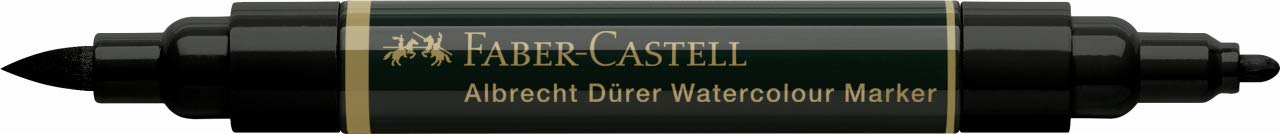 Faber-Castell - 160499 - Boîte de 4 marqueurs aquarellables A. Dürer 199. Couleur noire