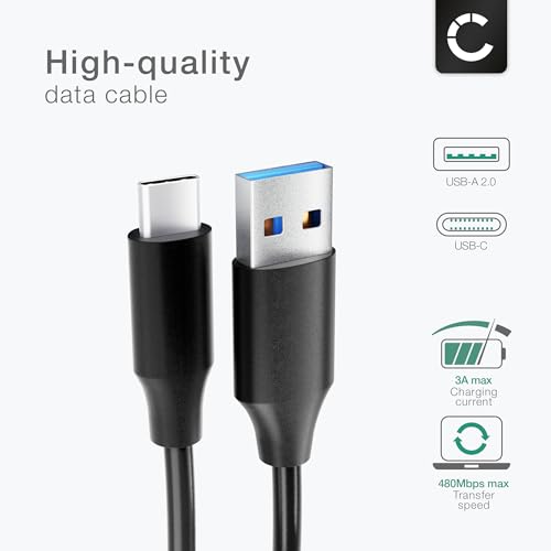 CELLONIC Camera USB Cable Replacement for Canon EOS 1D X Mark III M6 Mark II EOS R R5 R6 Ra RP PowerShot G5 X Mark II G7 X Mark III Charger 1,0m Lead Fast Charging Data Cable 3A File Transfer - Image 2