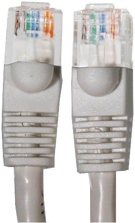 Ethernet Cable, CAT5e - 50 ft/15m Gray - Gold Plated Male to Male Connectors for Base-T Networks