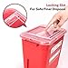 Alcedo Sharps Container for Home Use 2 Gallon (2-Pack) | Biohazard Needle and Syringe Disposal | Professional Medical Grade