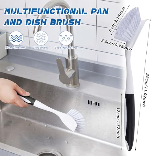 Image of Hsei 20 Pcs Kitchen Scrub Dish Brush Bulk, Black